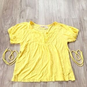 DKNY yellow small petite blouse